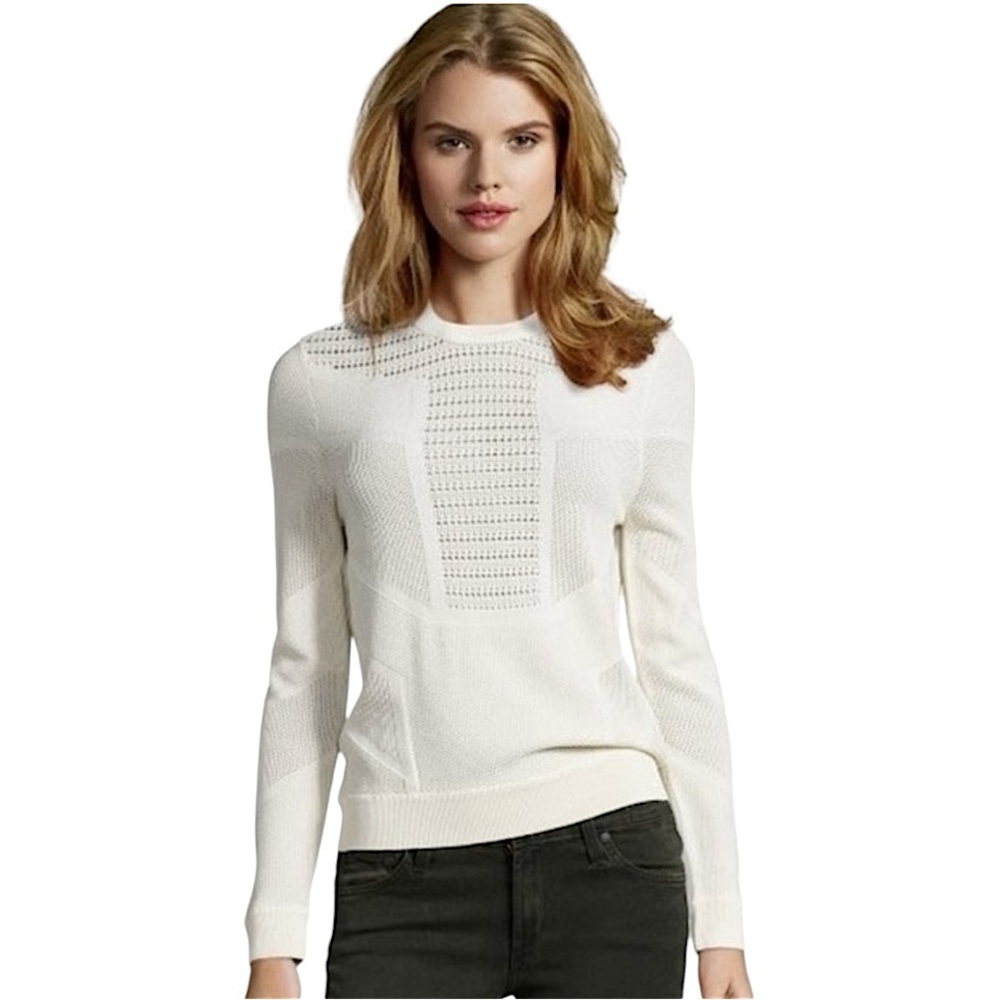 Torn by Ronny Kobo Faige Pointelle Perforated Sweater size S
